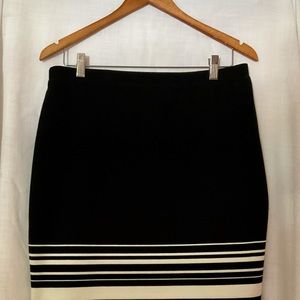 NWT MAX STUDIO striped SKIRT~size L elastic waist